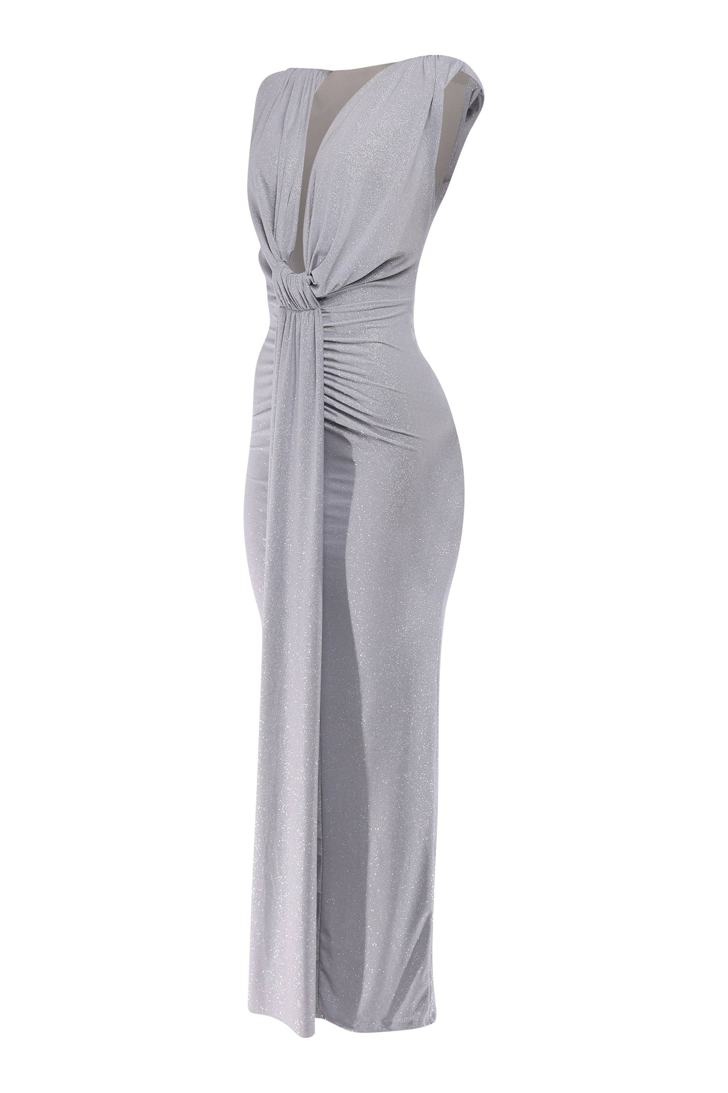 GLITTER DRAP DRESS