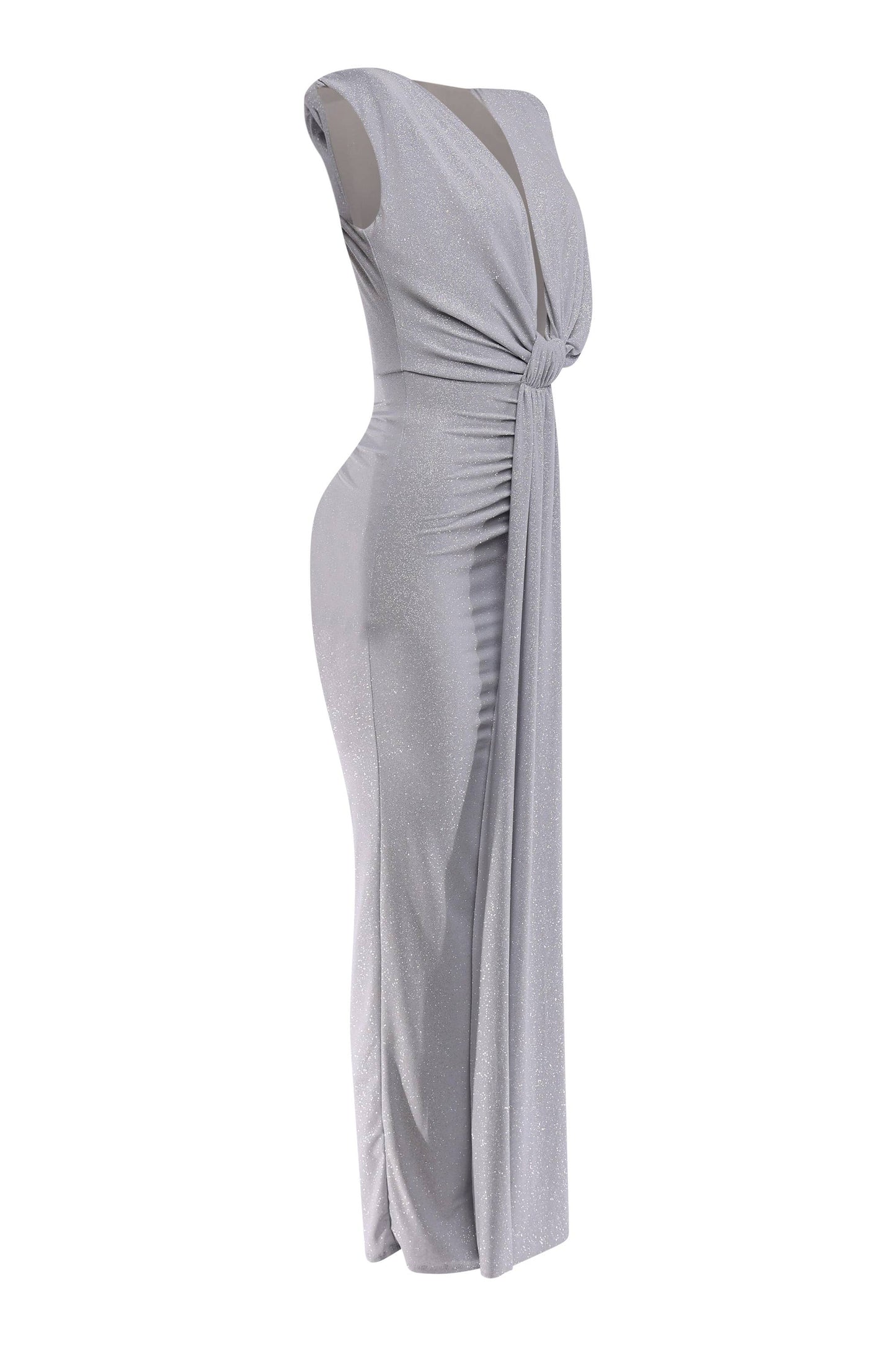 GLITTER DRAP DRESS
